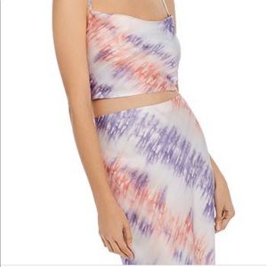 2PC Tye Dye midi slip skirt & crop top set!